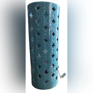 Source Unknown Blue Ceramic Lantern